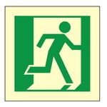 Photoluminescent Fire Exit Sign - Running man symbol